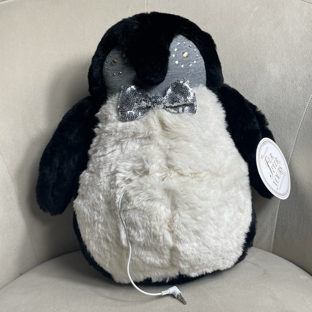 Pottery Barn Teen Jeweled Plush Penguin Speaker